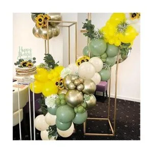 Vanjehou Globos blancos de plata verde 50 unidades de_5