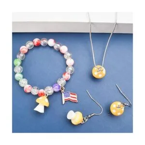 Aylifu 20 abalorios colgantes de hongo amarillo de resina_7