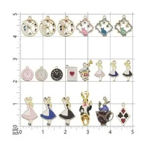 Kinteshun Dijes esmaltados de Alicia reloj de conejo_6