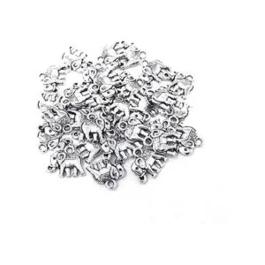 honbay 30pcs envejecido de elefante de plata Lucky Charms_1