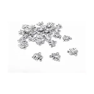 honbay 30pcs envejecido de elefante de plata Lucky Charms_2