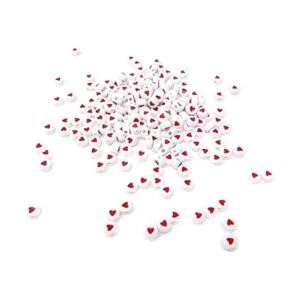 Honbay 200 cuentas planas redondas acrílicas sueltas con_4