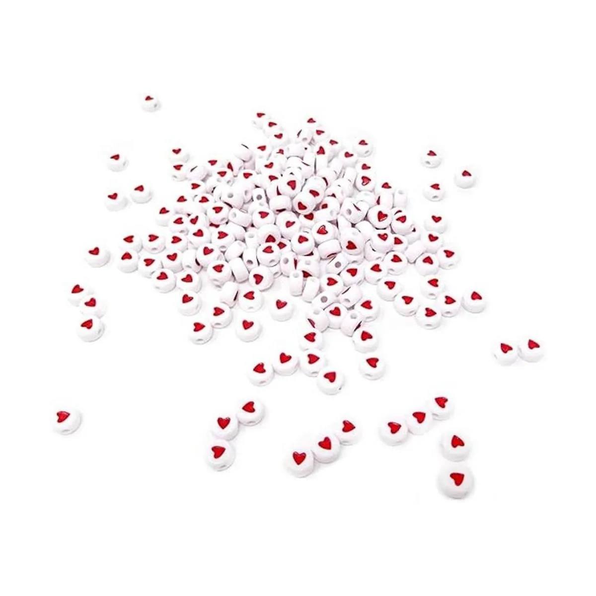 Honbay 200 cuentas planas redondas acrílicas sueltas con_4