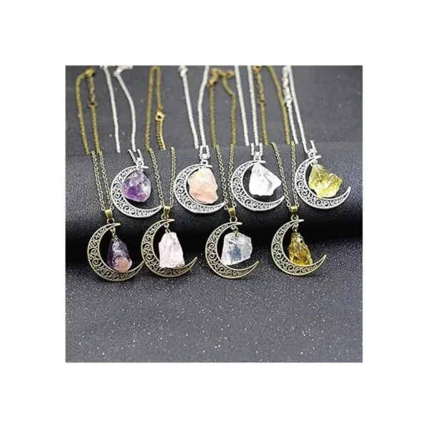 Kinteshun Colgante de filigrana con símbolo de luna y_7