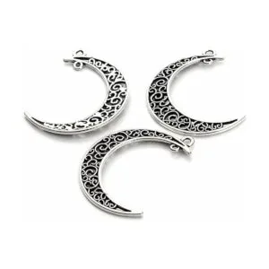 Kinteshun Colgante de filigrana con símbolo de luna y_4