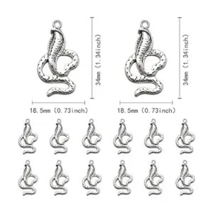 MseaRust 30 dijes de serpiente de aleación dijes de_2