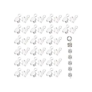 CHGCRAFT 200 piezas de conectores de cadena de latón con_1
