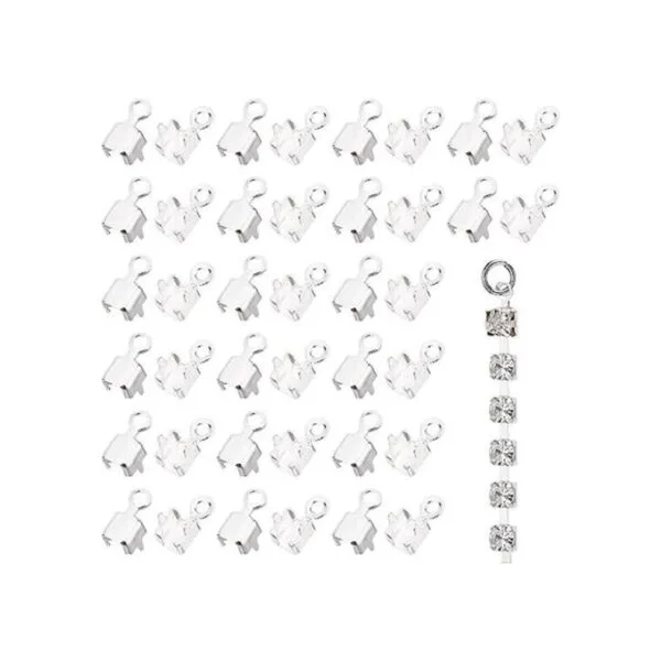CHGCRAFT 200 piezas de conectores de cadena de latón con_1