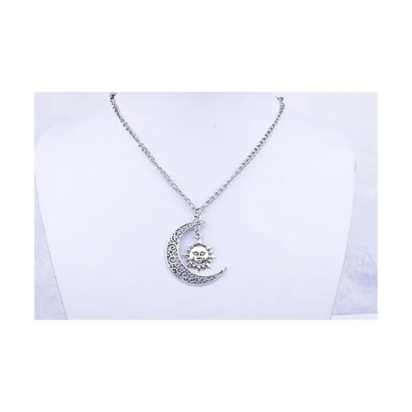 Kinteshun Colgante de filigrana con símbolo de luna y_6