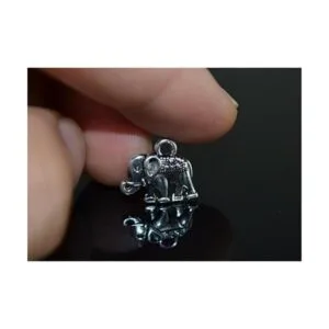 honbay 30pcs envejecido de elefante de plata Lucky Charms_4