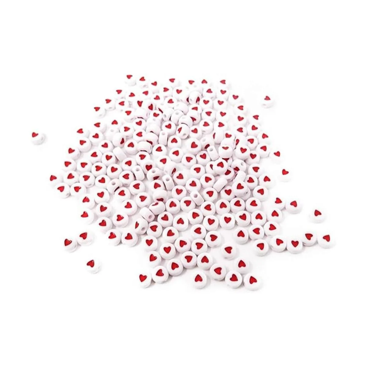 Honbay 200 cuentas planas redondas acrílicas sueltas con_1