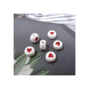 Honbay 200 cuentas planas redondas acrílicas sueltas con_5