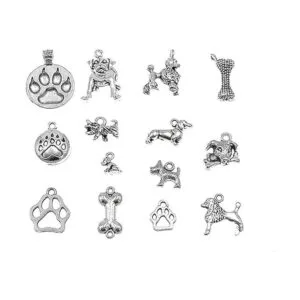 Dije para mascotas de 3.53 oz colgante surtido de huellas_2