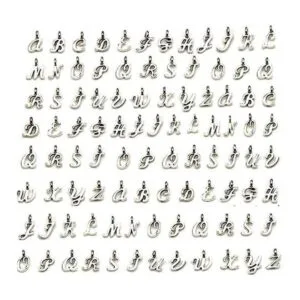130pcs letra alfabeto encanto A Z letras perlas colgantes_1