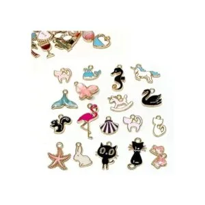 JIALEEY 60 dijes de cristal esmaltado chapado en oro con_2