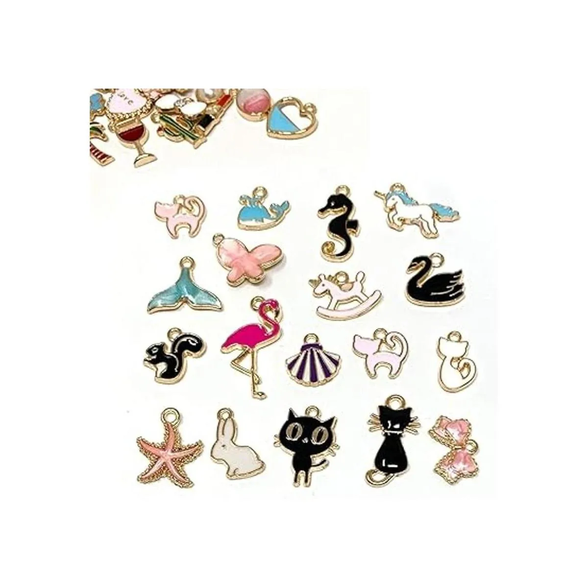 JIALEEY 60 dijes de cristal esmaltado chapado en oro con_2