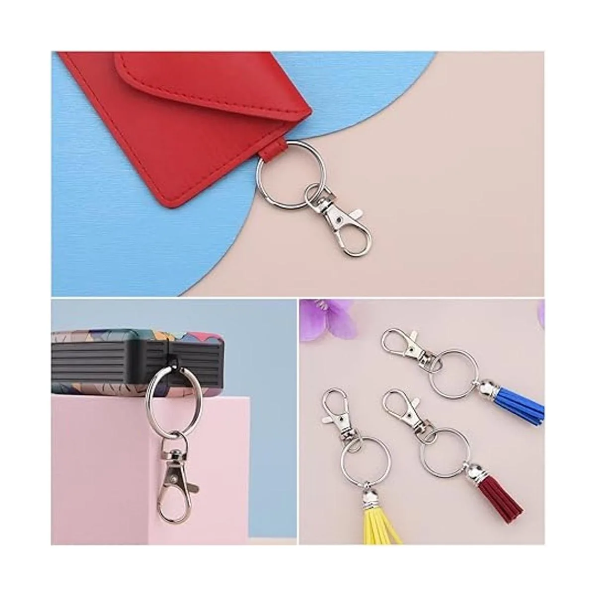 Hapeper Ganchos giratorios de metal con llaveros_6