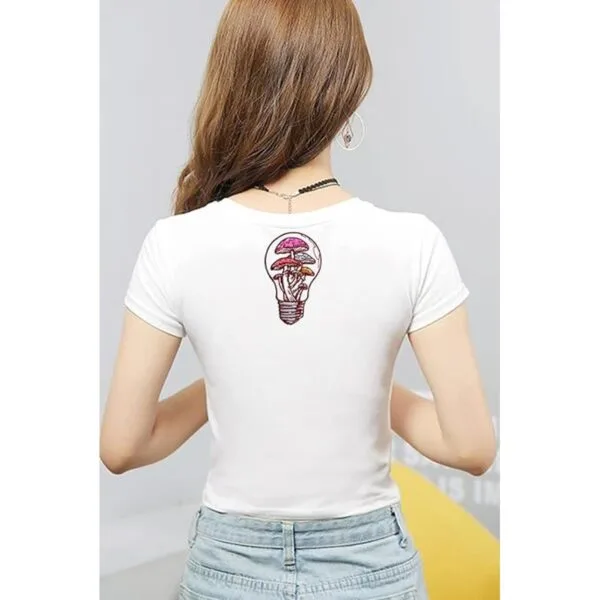2Pcs Mushroom Bulb Logo Iron On Sew On Highend Embroidered_3
