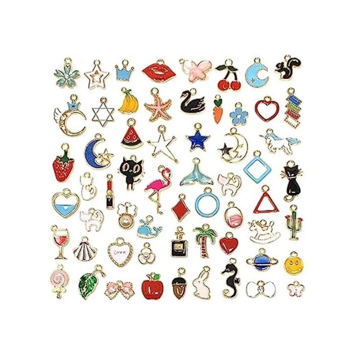 JIALEEY 60 dijes de cristal esmaltado chapado en oro con_1