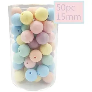 Cuentas de silicona de color caramelo de 0.591 in 50_2