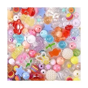 120 cuentas acrílicas estéticas surtidas de colores_4