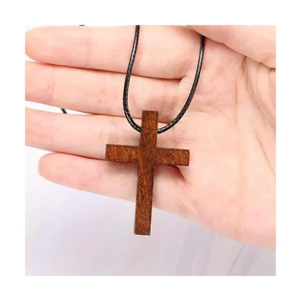 Penta Angel cruz de madera natural a granel 50 piezas mini_4