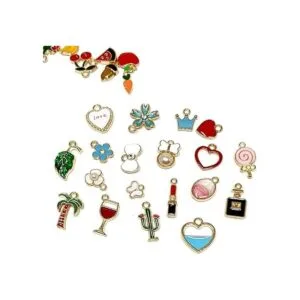 JIALEEY 60 dijes de cristal esmaltado chapado en oro con_3