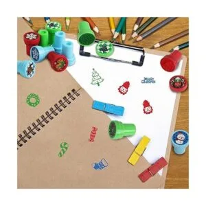 SULOLI 30 sellos de Navidad sellos de Navidad de tinta_6