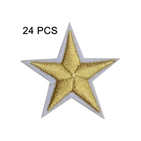 Paquete de 24 apliques de estrella para coser adhesivos_4