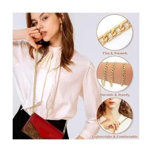 shynek Cadena de oro para bolso 2 correas de cadena_4