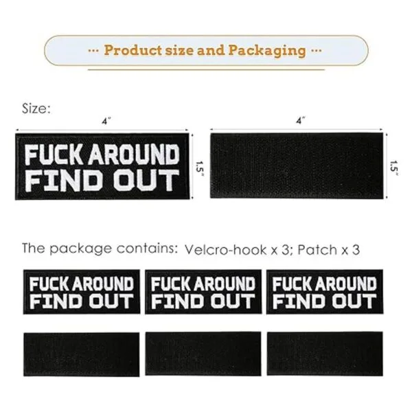 OCQOTAT Parches para Fuck Around and Find Out Paquete_2