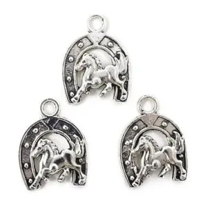 Honbay 50 colgantes de herradura de aleación para_4