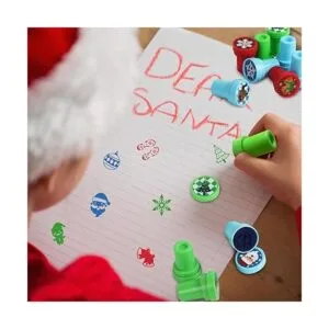 SULOLI 30 sellos de Navidad sellos de Navidad de tinta_5