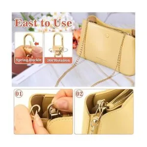 shynek Cadena de oro para bolso 2 correas de cadena_5