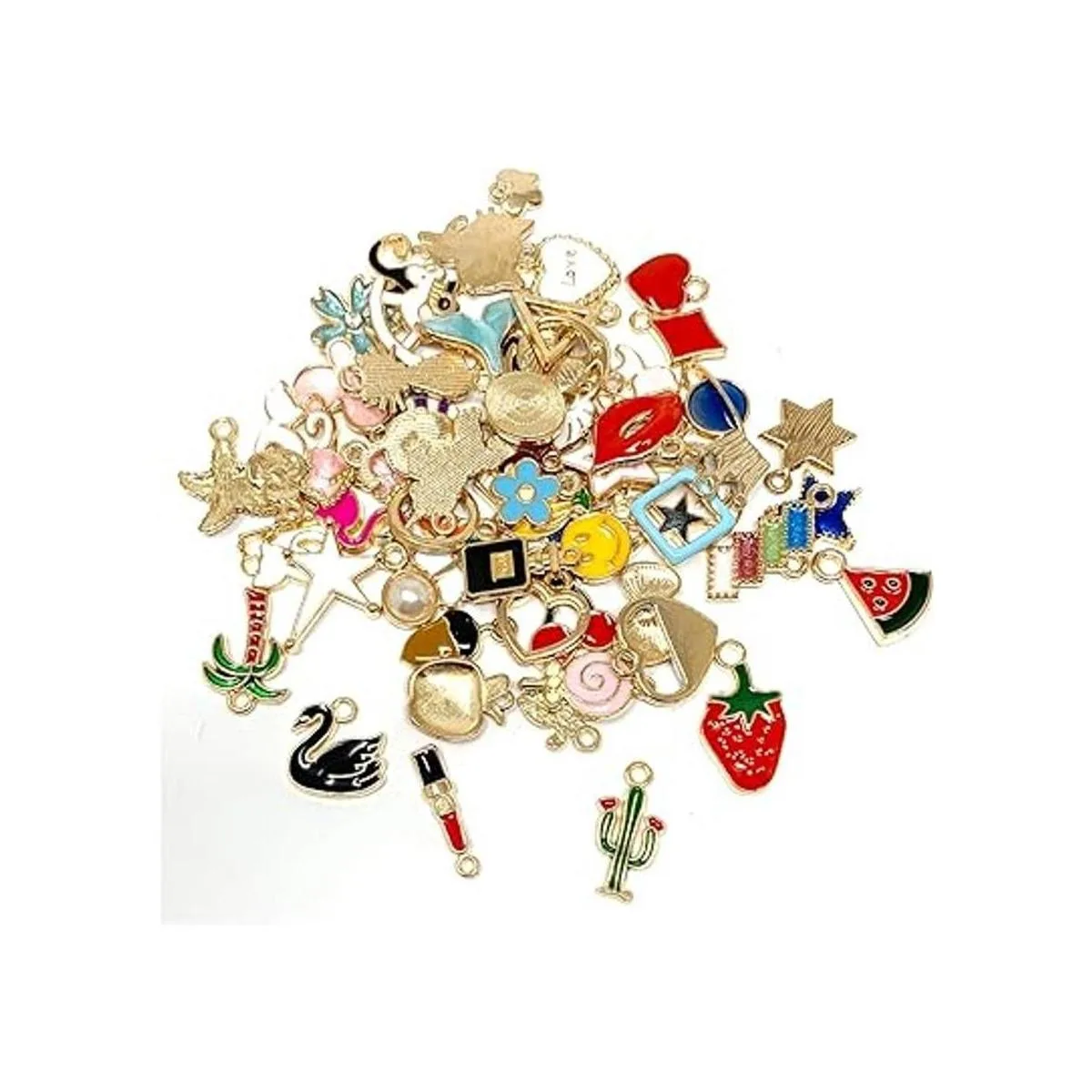 JIALEEY 60 dijes de cristal esmaltado chapado en oro con_7