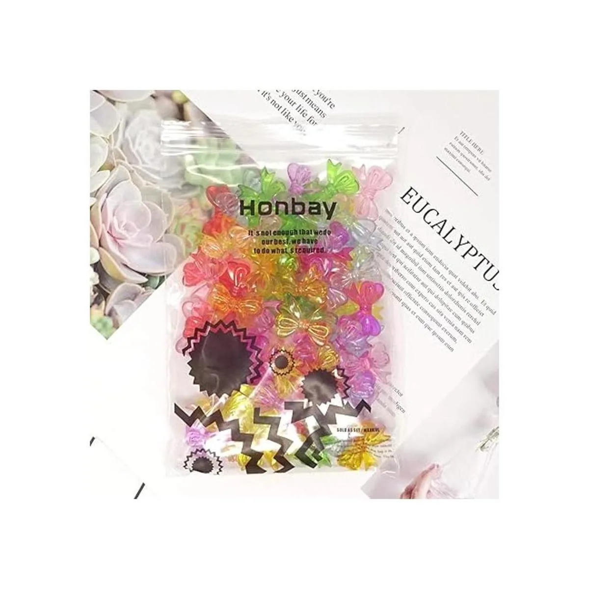 Honbay Cuentas acrílicas para bisutería o manualidades_7