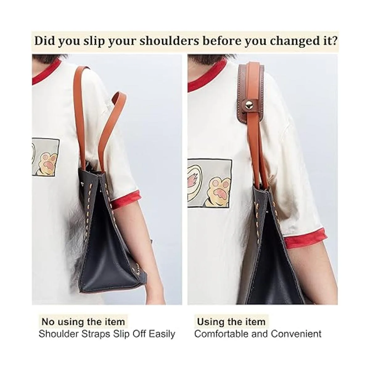 WADORN Almohadilla de cuero genuino para correa de hombro_6