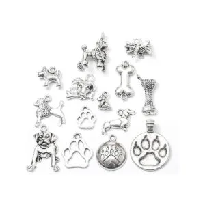 Dije para mascotas de 3.53 oz colgante surtido de huellas_3