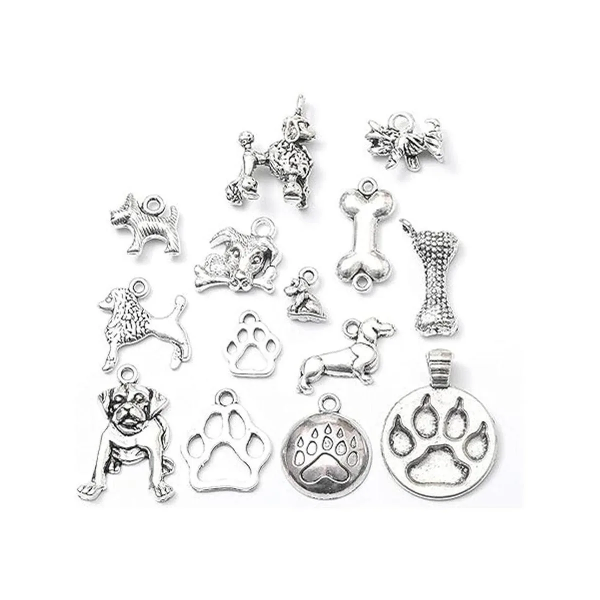 Dije para mascotas de 3.53 oz colgante surtido de huellas_3