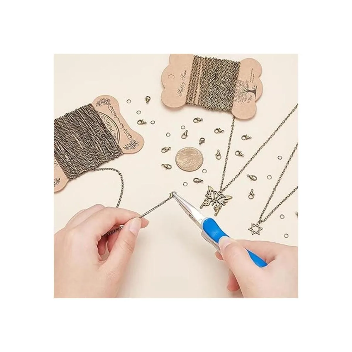 PH PandaHall Cadena de eslabones de hierro trenzado_7