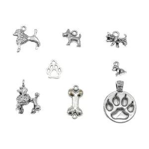 Dije para mascotas de 3.53 oz colgante surtido de huellas_5