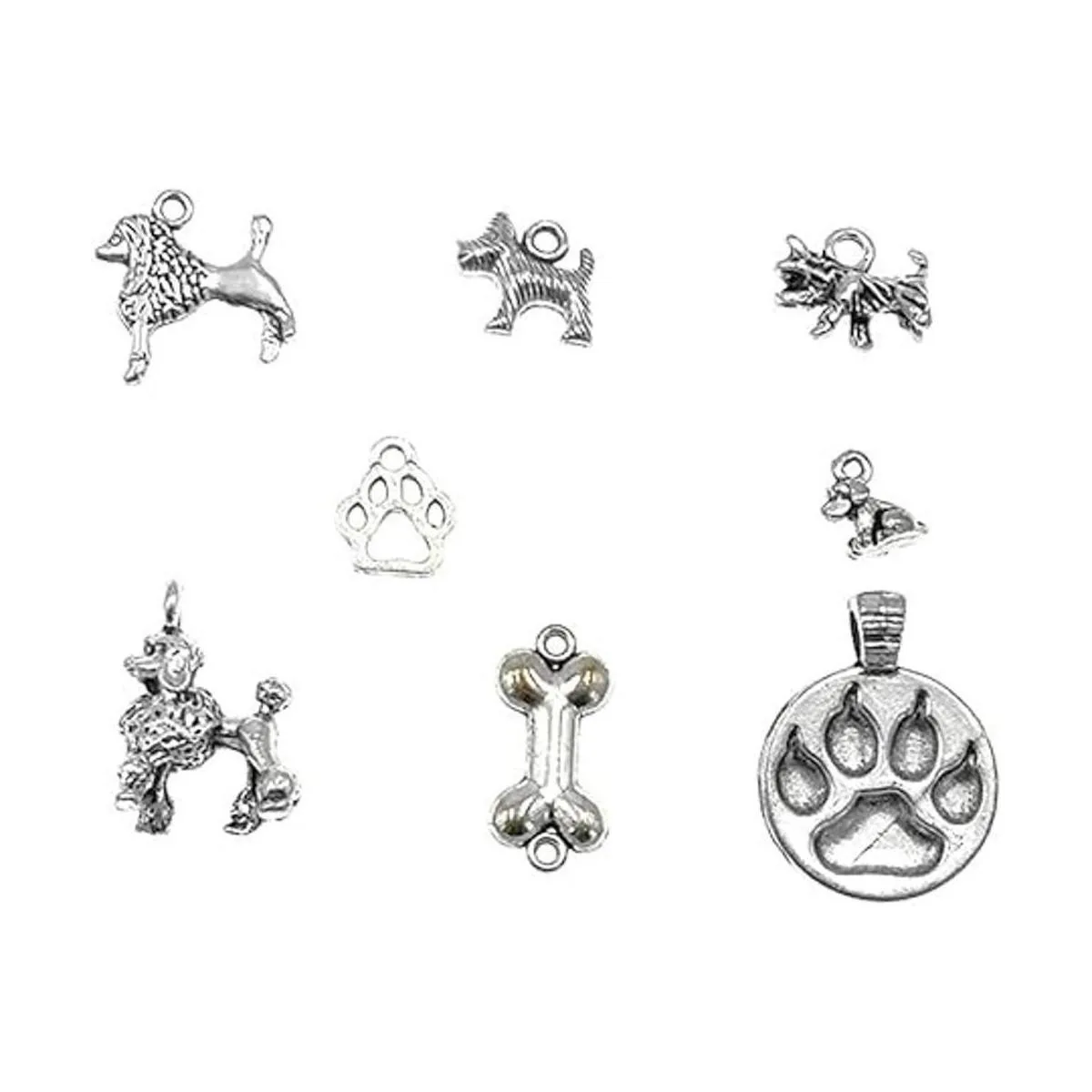 Dije para mascotas de 3.53 oz colgante surtido de huellas_5