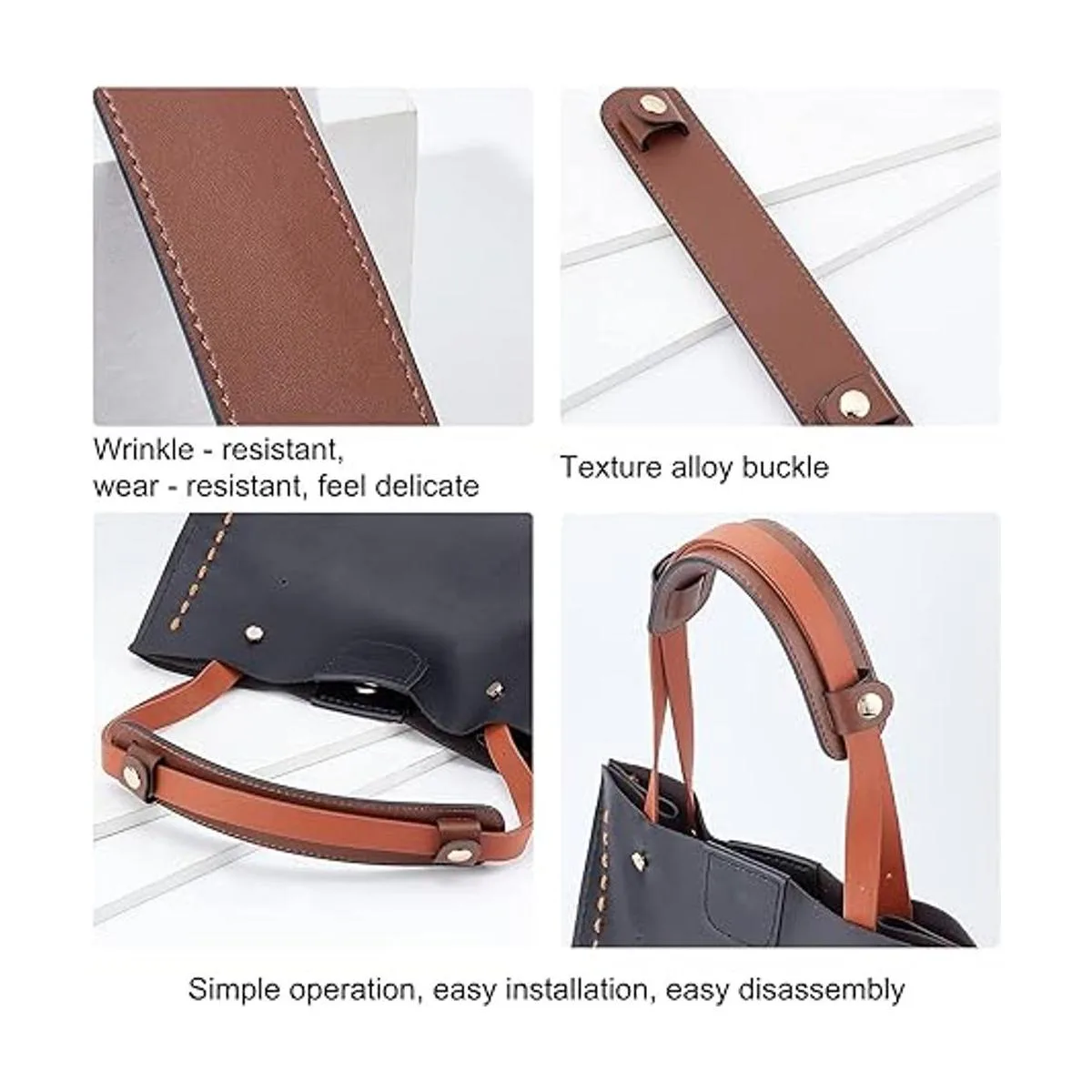 WADORN Almohadilla de cuero genuino para correa de hombro_5