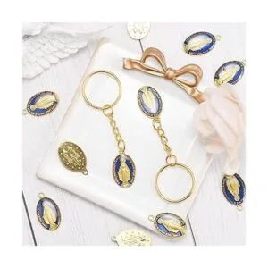 30 dijes de Virgen María colgantes de aleación chapada en_2