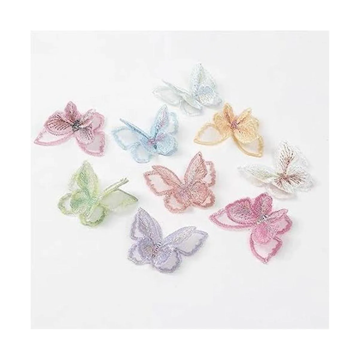 SuiGlory 9 parches coloridos de encaje de mariposa_1