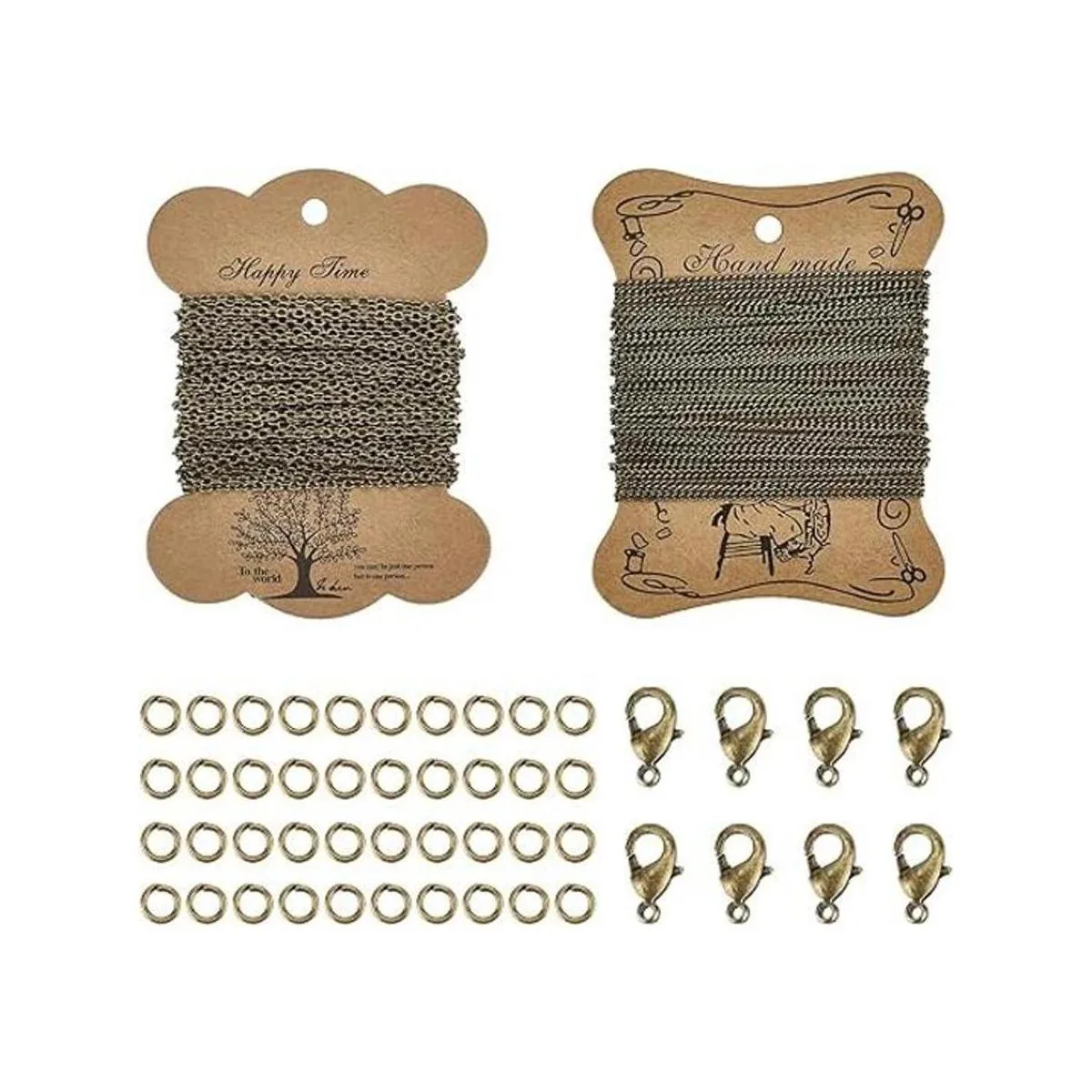 PH PandaHall Cadena de eslabones de hierro trenzado_1