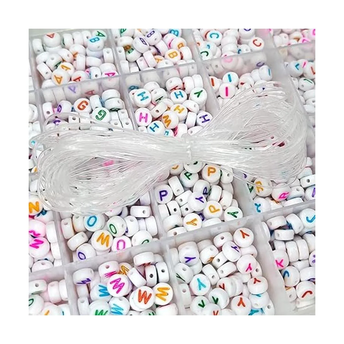 Juego de 1200 piezas de 0.157 x 0.276 in cuentas redondas_3