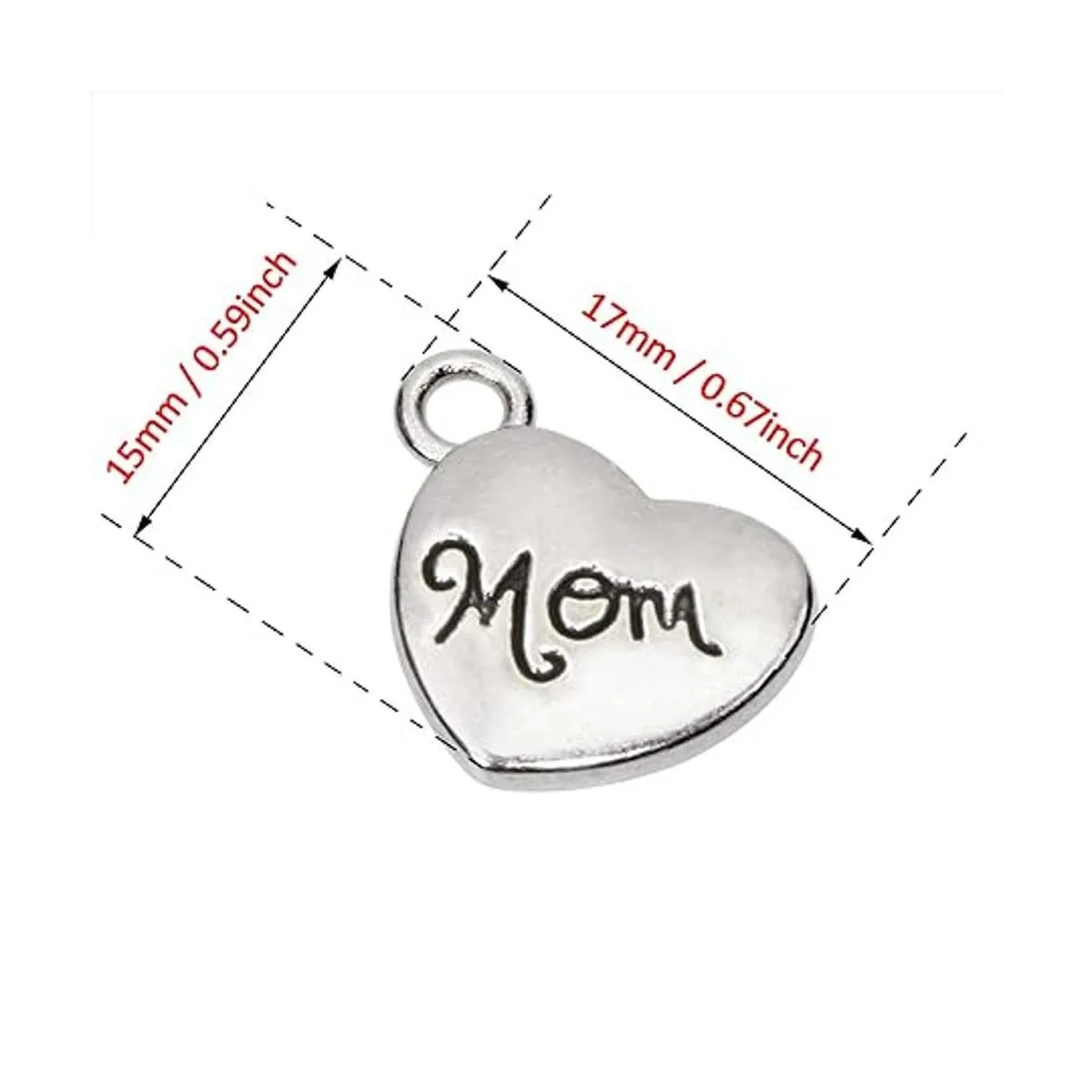 Tupalizy 25 abalorios colgantes de corazón para hacer_2