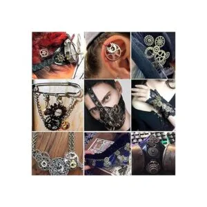 YY colgantes y dijes de engranajes steampunk de reloj_5