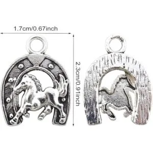 Honbay 50 colgantes de herradura de aleación para_2